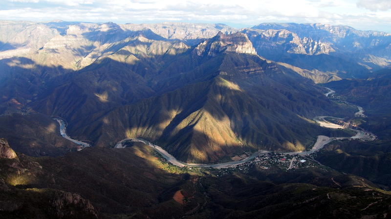 Panoramabild von den Barrancas del Cobre