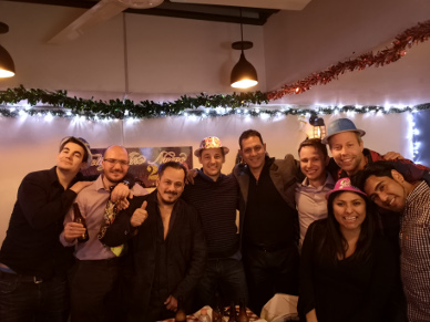 Gruppenfoto in der Taquería.