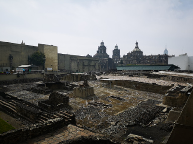 Die Ruinen des Templo Mayor.