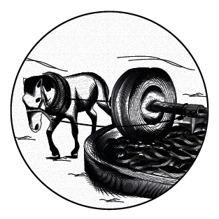 Mahlen mit Mühle.