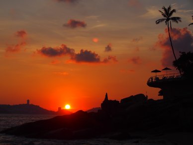 Sonnenuntergang in Acapulco.
